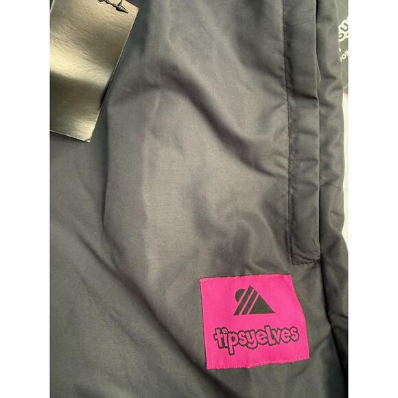 Tipsy Elves Snow Suit Mens XL Black Pink Blue Night Run One Piece Ski Retro NWT - Picture 8 of 15